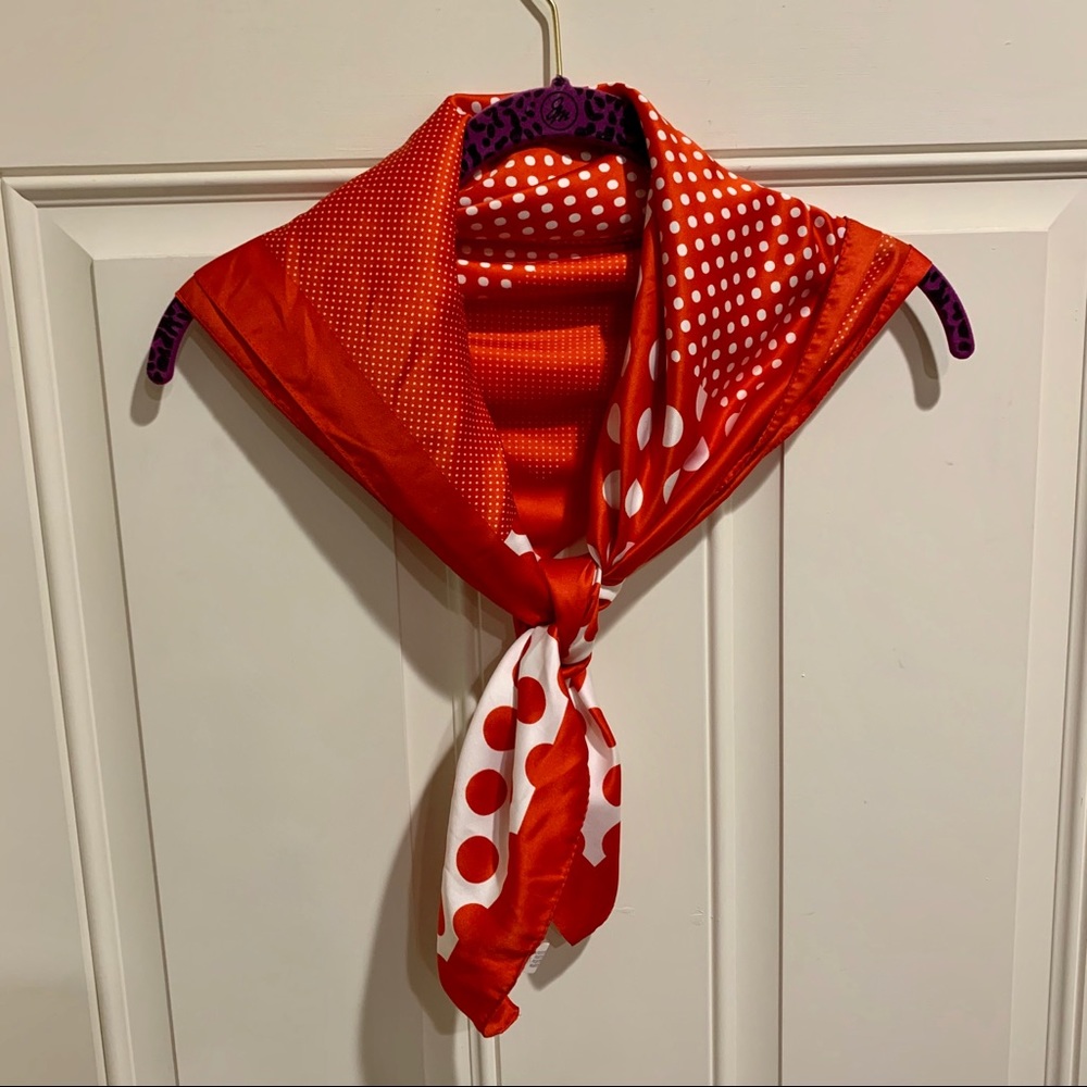 Red Polkadot Italian Scarf